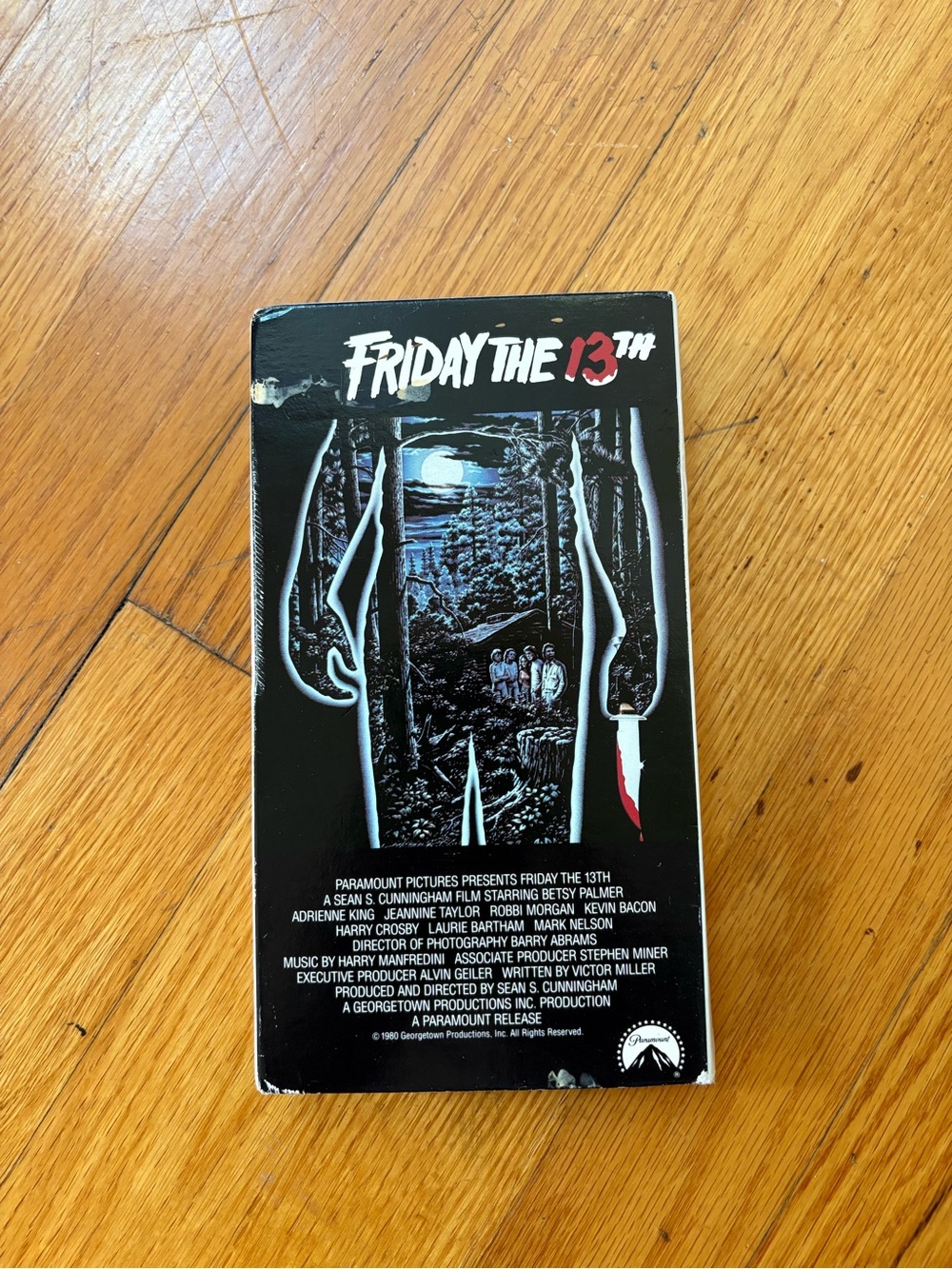 Friday the 13th VHS Tape - Black with Red Accents